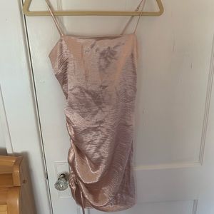 Necessary Clothing pink silk dress